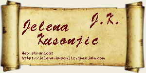 Jelena Kusonjić vizit kartica